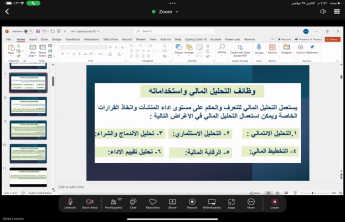 دورة تدريبية حول تحليل القوائم المالية في الكلية "شطر الطالبات"