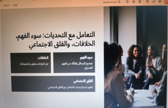 محاضرة حول مهارات التواصل في البيئة الجامعية بشطر الطالبات
