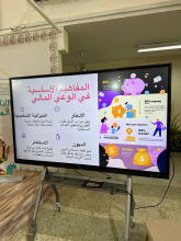 الكلية تنظم مبادرة الإرشاد المالي والمحاسبي في ثانوية الحلوة للبنات